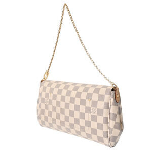 Louis Vuitton Damier White Shoulder Canvas Azur Favorite Bag